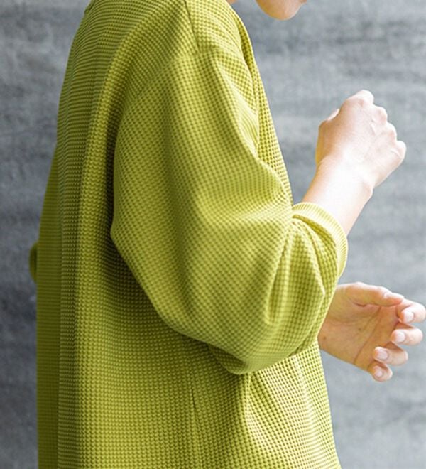 BELLUNA（ベルーナ）の「《快適Ｌａｂ．》 乾きやすい！ドライワッフルプルオーバー（カットソー）」｜詳細画像