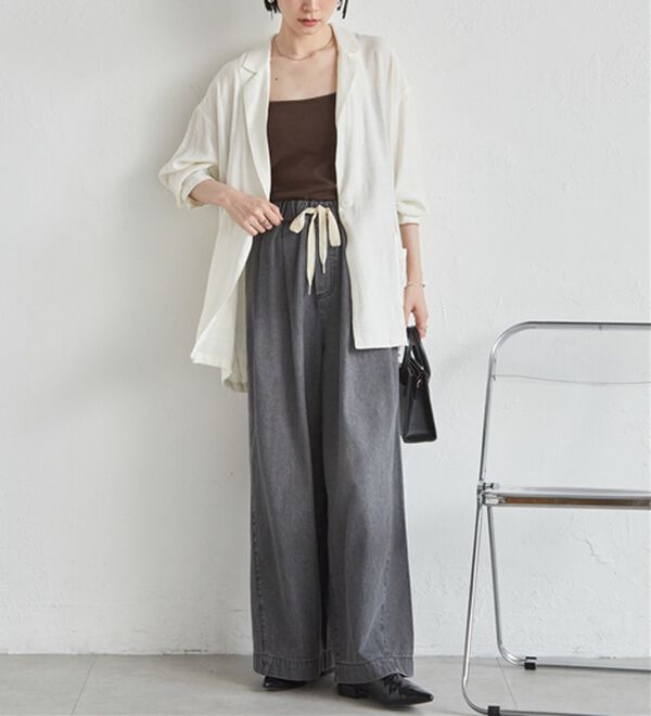 RANAN（ラナン）の「2タックワイドイージーデニムパンツ（フルレングスパンツ）」｜詳細画像