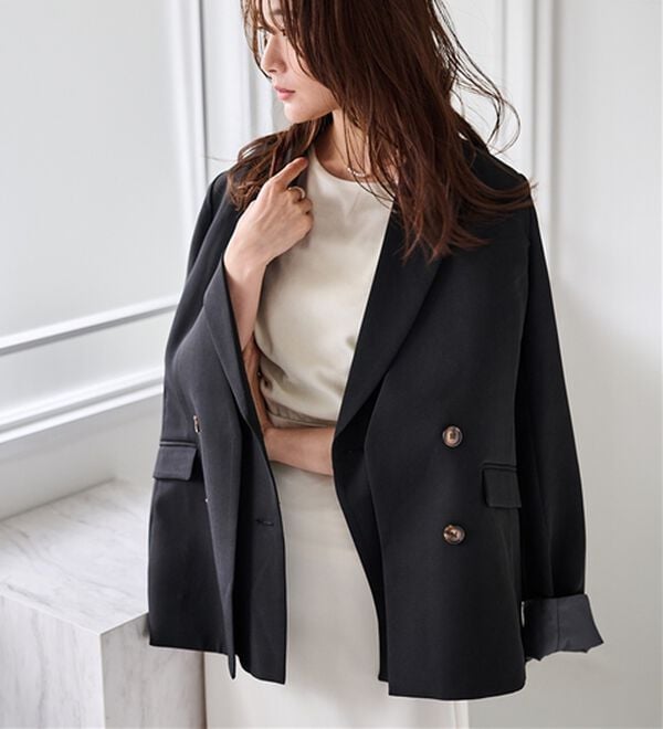 RANAN（ラナン）の「レイヤードデザインダブルジャケット（テーラードジャケット）」｜詳細画像