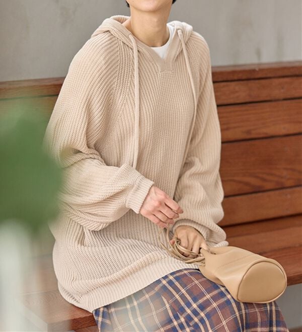 Viola e Viola（ヴィオラ エ ヴィオラ）の「【吸湿発熱】あったか綿１００％チュニックTシャツ（チュニック）」｜詳細画像