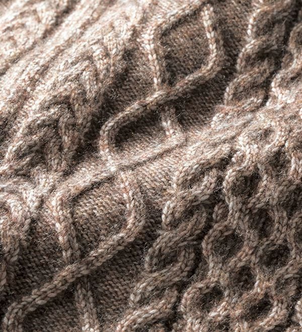 「編地の表情にこだわる裏ボアフルジップニット（メンズニット・セーター）」｜詳細画像