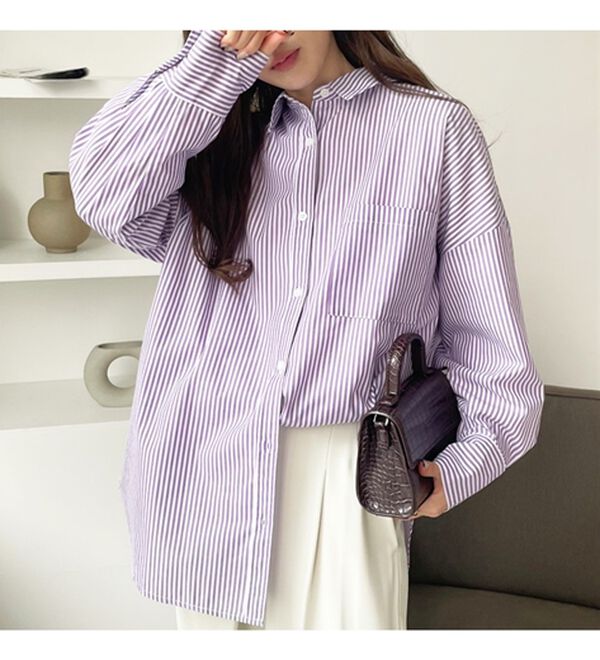 GeeRA（ジーラ）の「アソート柄オーバーサイズシャツ（シャツ）」｜詳細画像