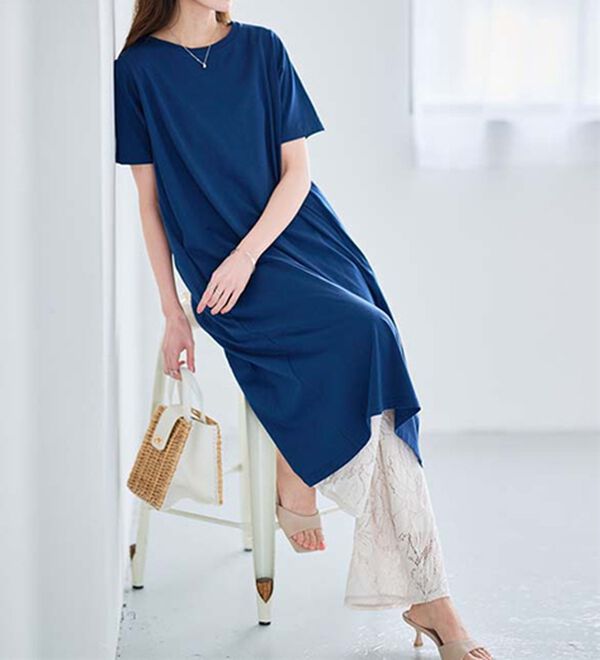 RANAN（ラナン）の「＜ＢＣ＞綿１００％ひんやりポケット付マキシワンピース（その他ワンピース）」｜詳細画像