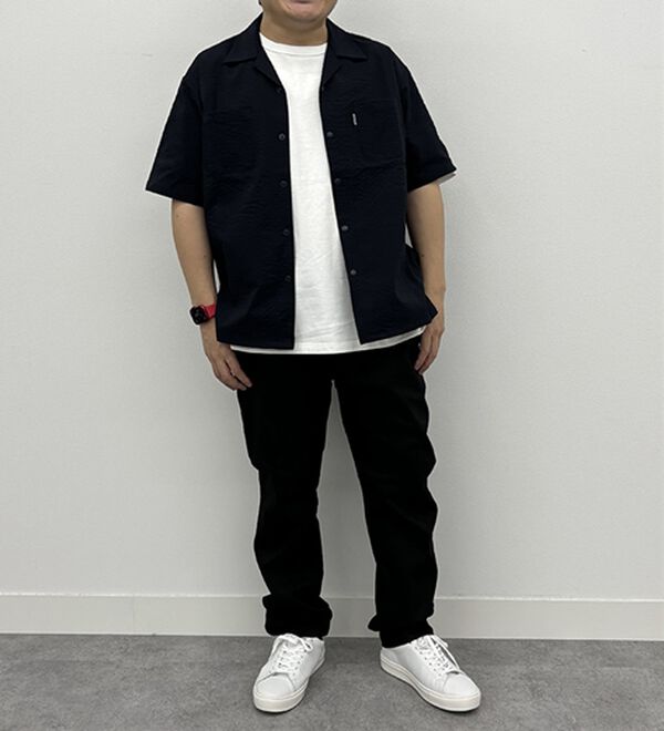 「＜ダンロップ・リファインド＞さっと羽織るサッカーシャツジャケット（メンズシャツ）」｜詳細画像