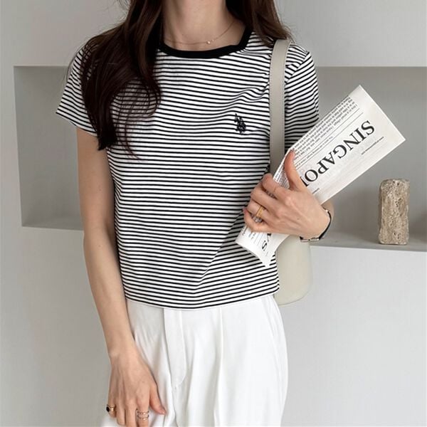 GeeRA（ジーラ）の「【ＵＳ．ＰＯＬＯ．ＡＳＳＮ】汗染み防止ミニＴシャツ（Tシャツ）」｜詳細画像