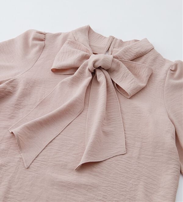 RANAN（ラナン）の「【UV・イージーケア機能付】ボウタイリボンブラウス（ブラウス）」｜詳細画像