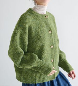 RANAN（ラナン）の「カラーショートカーディガン（ニットカーディガン）」｜詳細画像