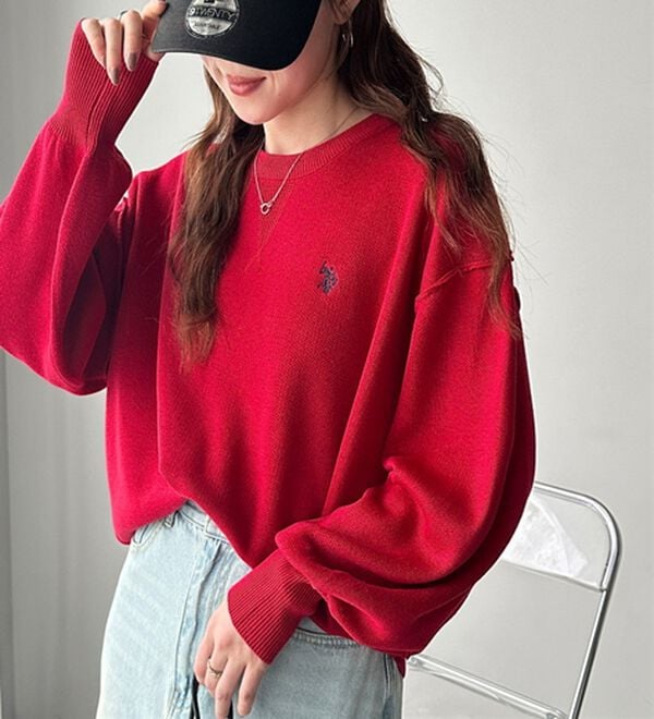 GeeRA（ジーラ）の「【U.S. POLO ASSN.】スウェットライクニット（ニット・セーター）」｜詳細画像