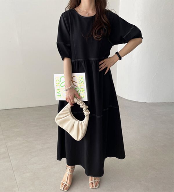 前後2WAYランタンスリーブワンピース - ベルーナ【公式】