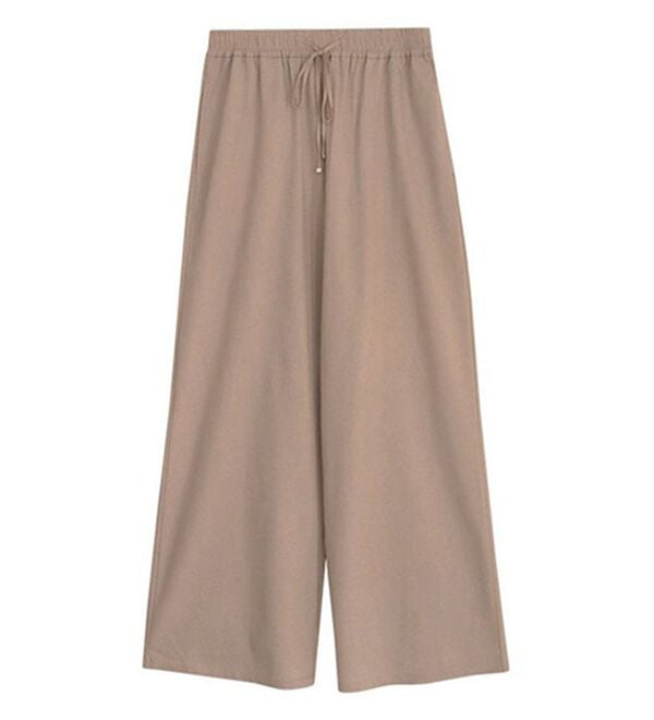 Pierrot（ピエロ）の「【選べる丈】ストレッチツイルワイドパンツ（ワイドパンツ・ガウチョ）」｜詳細画像