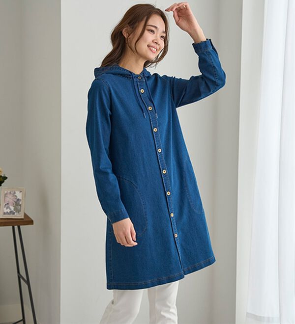 BELLUNA（ベルーナ）の「ストレッチデニムフードブルゾン（ブルゾン）」｜詳細画像