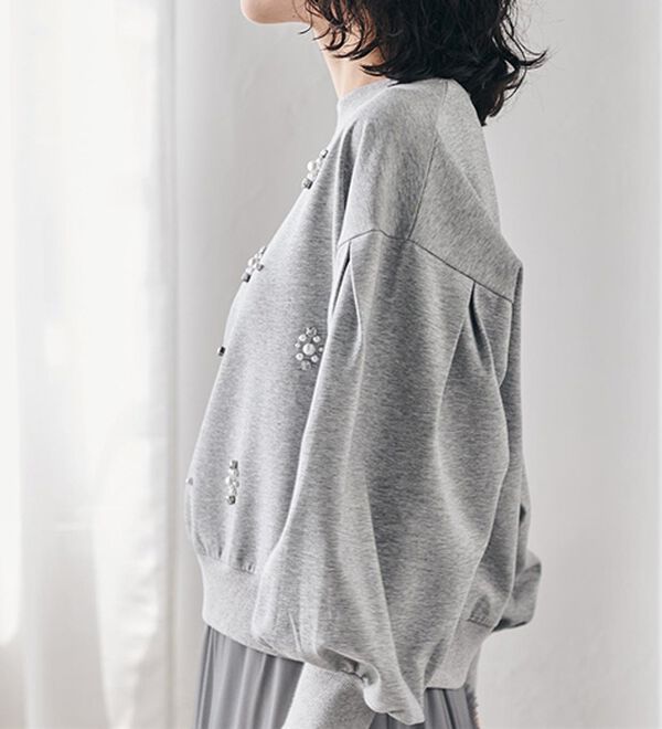 RANAN（ラナン）の「ビジュー使いボリューム袖プルオーバー（カットソー）」｜詳細画像