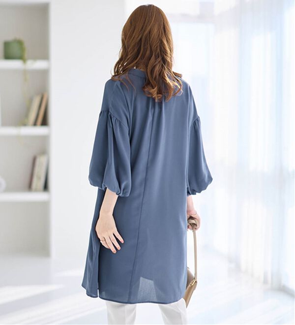 alotta（アロッタ）の「パフ袖とろみブラウスチュニックワンピース（チュニックワンピース）」｜詳細画像