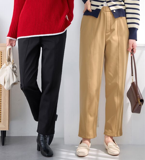 alotta（アロッタ）の「あったか裏起毛テーパードパンツ（テーパードパンツ）」｜詳細画像