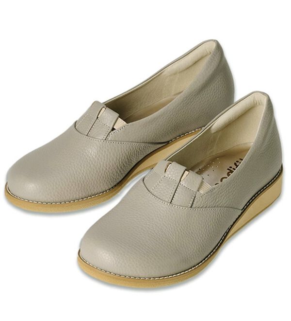 ルフラン（ルフラン）の「メディフィット５Ｅ甲ゴムシューズ（スリッポン）」｜グレー