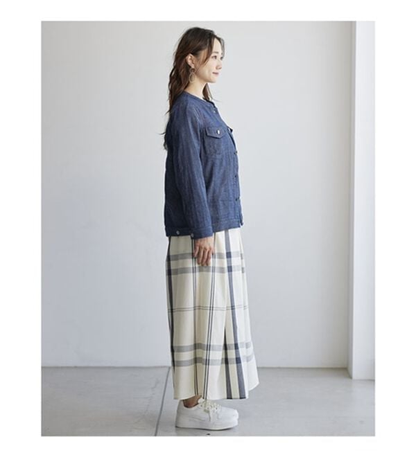 BELLUNA（ベルーナ）の「チェック柄スカーチョ（ワイドパンツ・ガウチョ）」｜詳細画像
