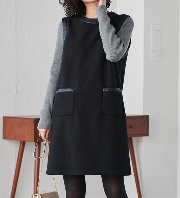 RANAN（ラナン）の「ジャージーメルトンミニジャンスカ（ジャンパースカート）」｜詳細画像