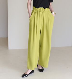 RANAN（ラナン）の「ひんやり！リラックスタックワイドパンツ（ワイドパンツ・ガウチョ）」｜ピスタチオ