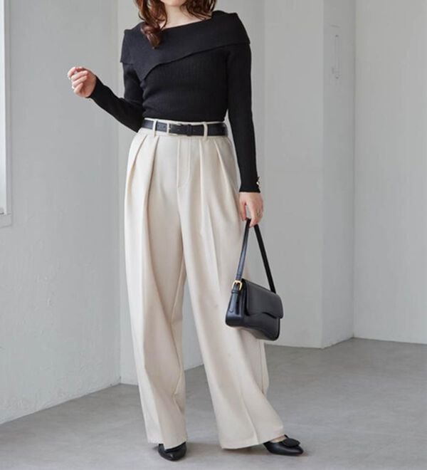 RANAN（ラナン）の「アシメオフショルリブニット（ニット・セーター）」｜詳細画像