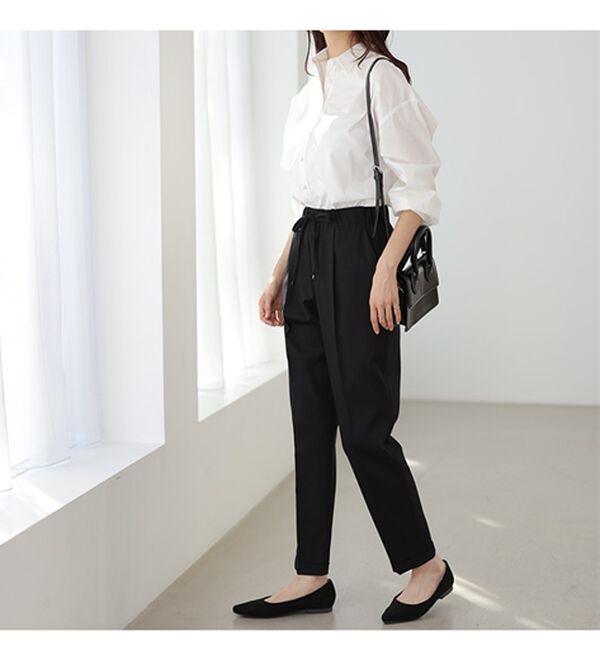 GeeRA（ジーラ）の「美脚とろみタックパンツ（フルレングスパンツ）」｜詳細画像