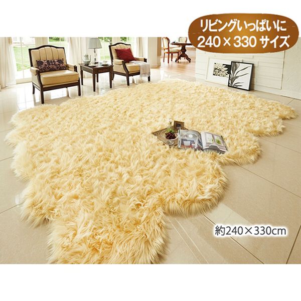 iellio（イエリオ）の「ふかふかムートン調フリース＜韓国風インテリア・チェアカバー・ソファーカバー・ラグ・チェアパッド＞（ソファーカバー）」｜詳細画像