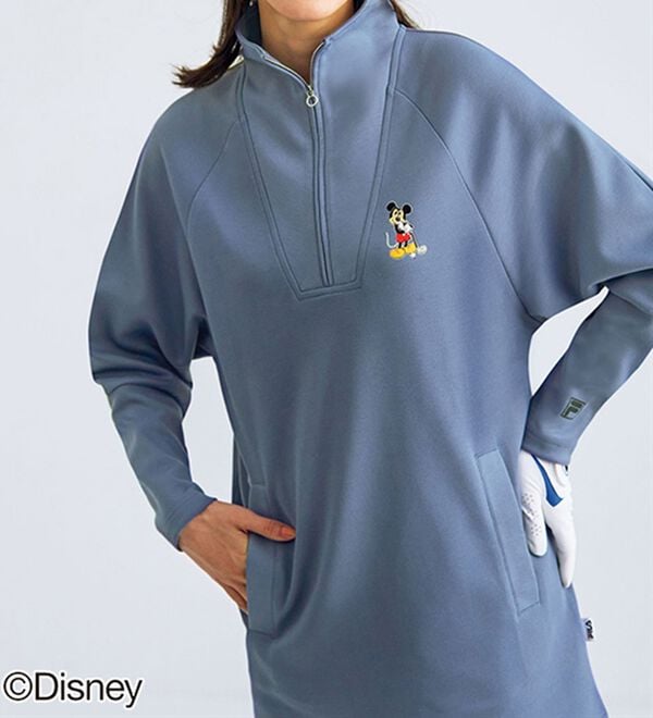 BELLUNA（ベルーナ）の「【Ｄｉｓｎｅｙ／ＦＩＬＡ】ダンボールニットハーフジップチュニック（チュニック）」｜詳細画像