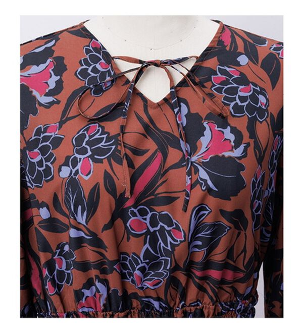 RANAN（ラナン）の「シャーリングデザインロングワンピース（ロングワンピース）」｜詳細画像