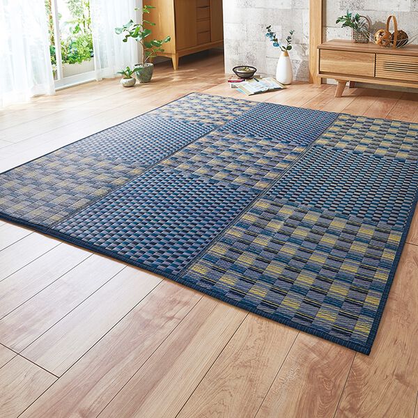 「厚みが選べるはっ水ふっくらコンパクトい草ラグ（い草ラグ）」｜詳細画像