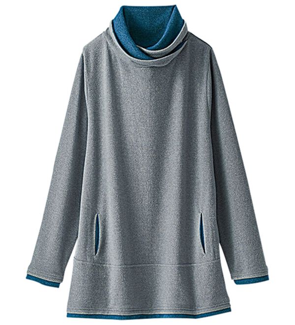 BELLUNA（ベルーナ）の「衿デザイン配色チュニック（チュニック）」｜詳細画像