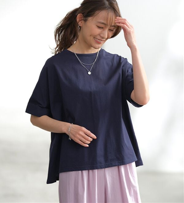 BELLUNA（ベルーナ）の「ヒンヤリ実感！大人顔サマ見えゆったりＴシャツ（Tシャツ）」｜詳細画像