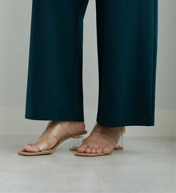 BELLUNA（ベルーナ）の「ポンチ素材タック使いワイドパンツ（ワイドパンツ・ガウチョ）」｜詳細画像