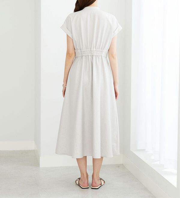 BELLUNA（ベルーナ）の「箔プリント麻調グリッターワンピース（その他ワンピース）」｜詳細画像