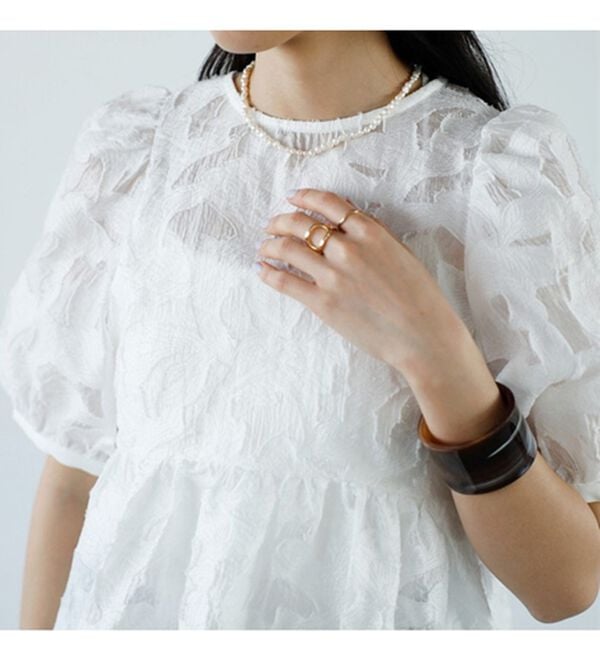 GeeRA（ジーラ）の「シアージャカードチュニックブラウス（ブラウス）」｜詳細画像