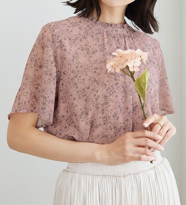 BELLUNA（ベルーナ）の「〈日比谷花壇〉フリル衿シフォンブラウス（ブラウス）」｜詳細画像