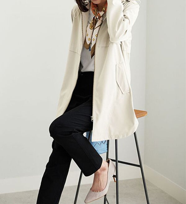 BELLUNA（ベルーナ）の「はっ水加工ボンディング素材ロング丈パーカー（ロングコート）」｜詳細画像