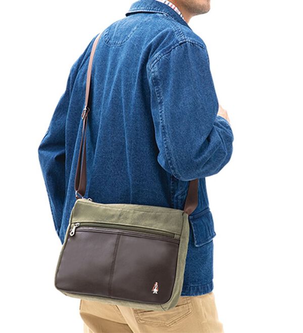 「＜ハッシュパピー＞大人に似合う帆布ショルダー（メンズショルダーバッグ）」｜詳細画像