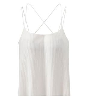 YU'NOW（ユナウ）の「【カップ付インナー】バッククロスブラキャミ（ブラトップ・カップ付きインナー）」｜ホワイト