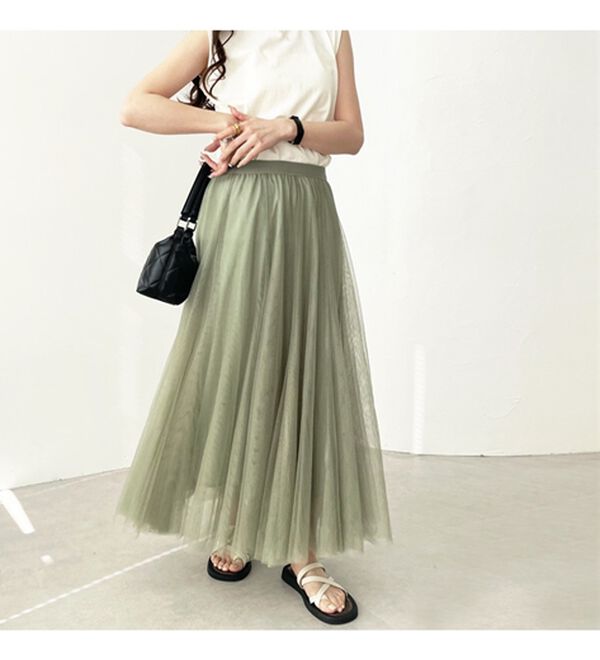 GeeRA（ジーラ）の「フレアーチュールロングスカート（ロングスカート）」｜詳細画像