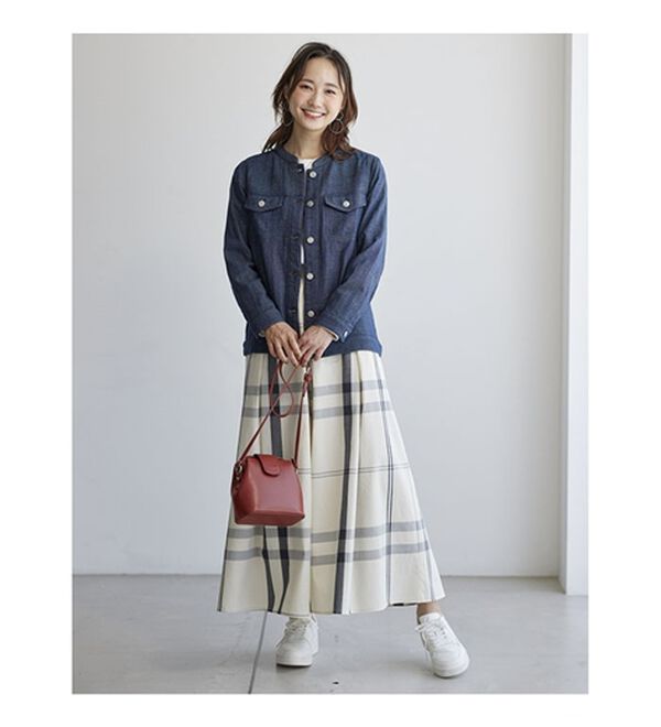 BELLUNA（ベルーナ）の「やわらかダブルガーゼデニム風ジャケット（その他ジャケット）」｜詳細画像