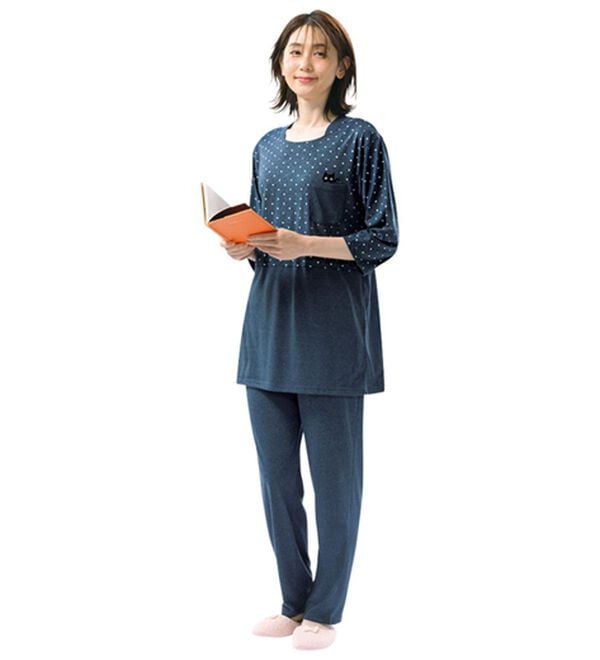 ルフラン（ルフラン）の「【２着組】お得なリラックス猫ホームスーツ（パジャマ・ルームウェア）」｜詳細画像