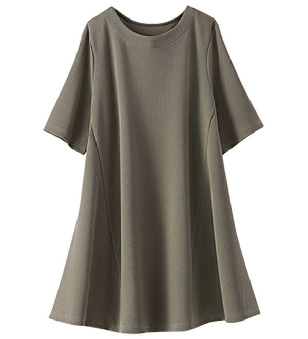 BELLUNA（ベルーナ）の「ひんやり！ポコポコエンボス素材－３ｋｇ見えチュニック（チュニック）」｜詳細画像