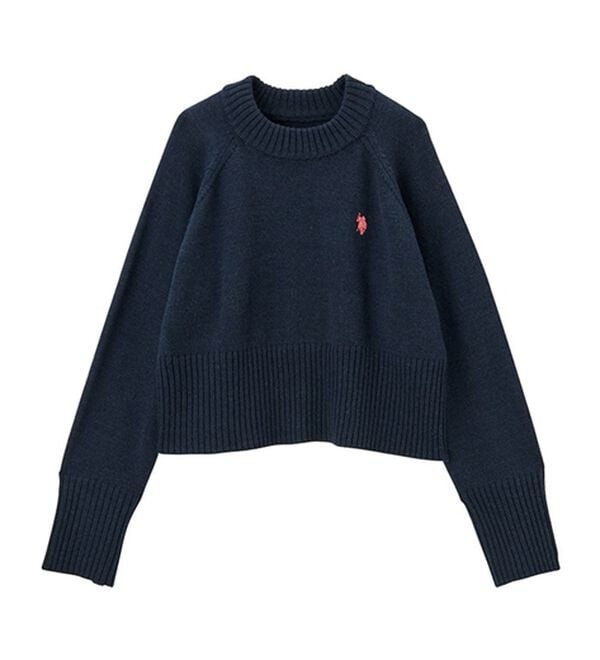 GeeRA（ジーラ）の「【ＵＳ．ＰＯＬＯ　ＡＳＳＮ】ショート丈ニット（ニット・セーター）」｜詳細画像