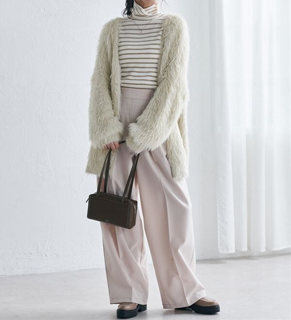 ロングフェザーシャギーオーバーカーデ - ベルーナ【公式】