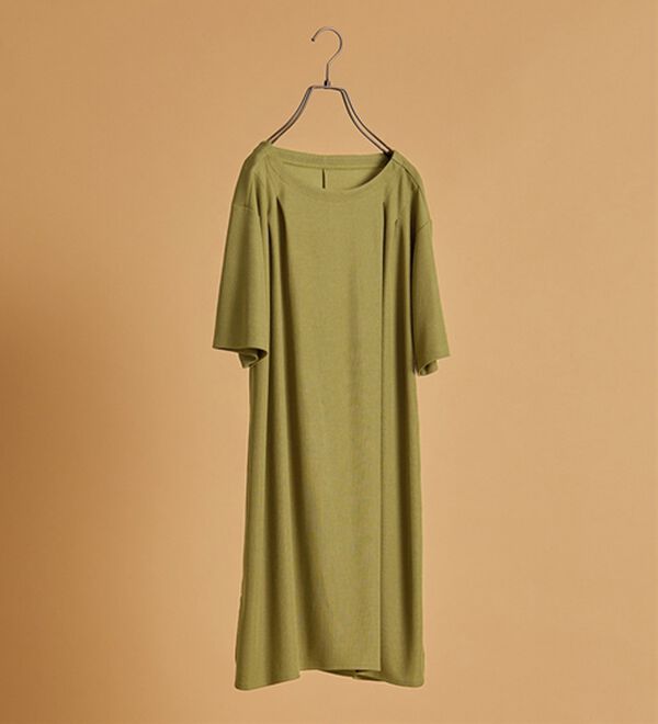 BELLUNA（ベルーナ）の「【接触冷感】かのこ素材タックデザインチュニックワンピース（その他ワンピース）」｜詳細画像