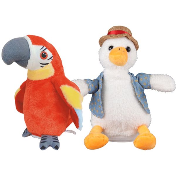 「言葉を返してくれる「オウちゃん」＆「アヒル君」セット（おもちゃ・ぬいぐるみ）」｜1