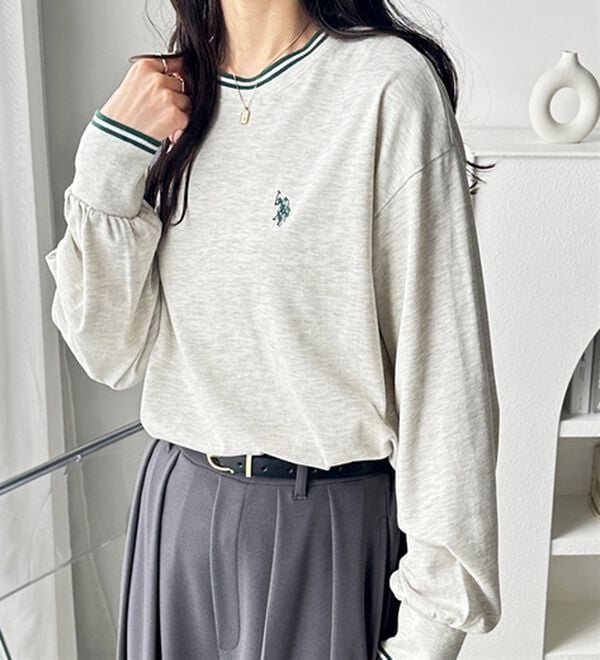 GeeRA（ジーラ）の「【Ｕ．Ｓ．　ＰＯＬＯ　ＡＳＳＮ．】配色ラインロンＴ（カットソー）」｜詳細画像