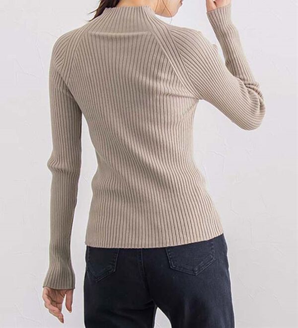 Pierrot（ピエロ）の「着回しストレッチリブハイネックニット（ニット・セーター）」｜詳細画像