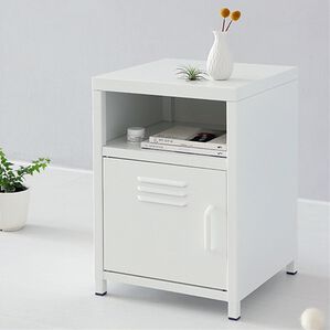 iellio（イエリオ）の「＜ＭＡＲＫＥＴ　Ｂ＞スチールロッカーキャビネット（リビング収納）」｜ホワイト