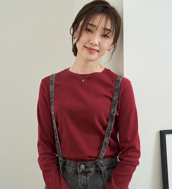 BELLUNA（ベルーナ）の「《ＨｕｇＲｅａｍコットン》オーガニックコットン１００％プルオーバー（Tシャツ）」｜詳細画像