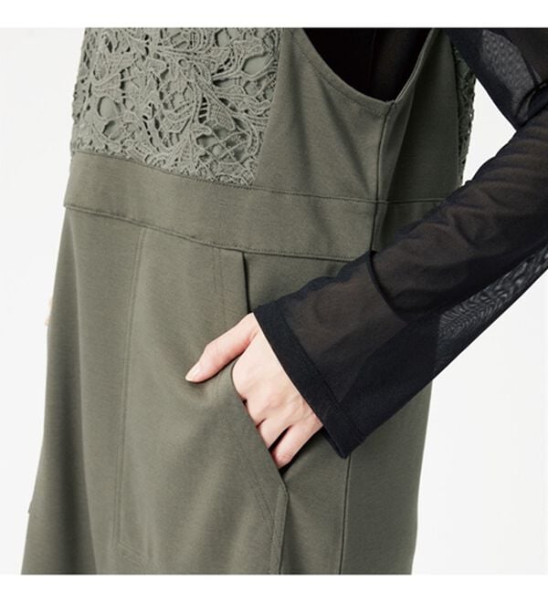 BELLUNA（ベルーナ）の「【Ｌａｇｒｉｌｕａ】レース使いジャンパースカート（ジャンパースカート）」｜詳細画像